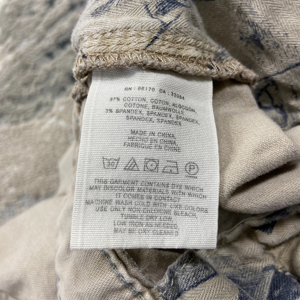 Pilcro And The Letterpress No 29 Hyphen Fit Pants Women 31 Beige Cotton Straight - Picture 6 of 7